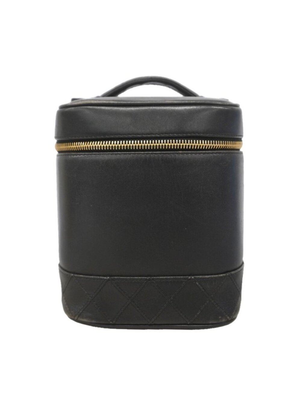 Chanel Vanity Bag Bicolor Lambskin Black Gold